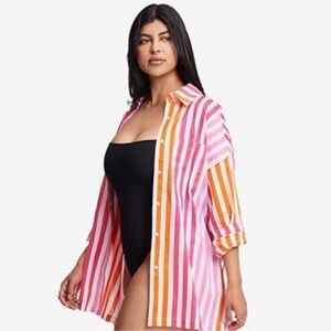 NWT BEACH RIOT ALEXA TOP IN SUNSET STRIPES - Size PL SKU:129